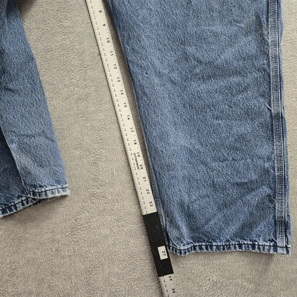 Carhartt Men Overalls 44X28 Blue Denim R07-DST Work Carpenter Y2K READ